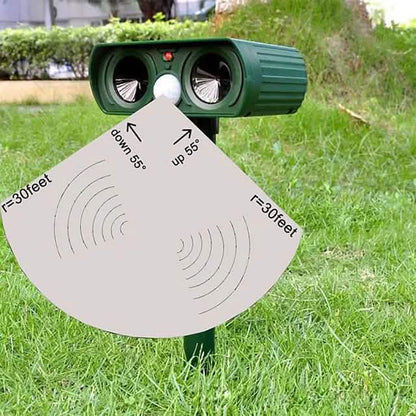 2-Piece: Outdoor Solar Ultrasonic Pest Repeller DailySale