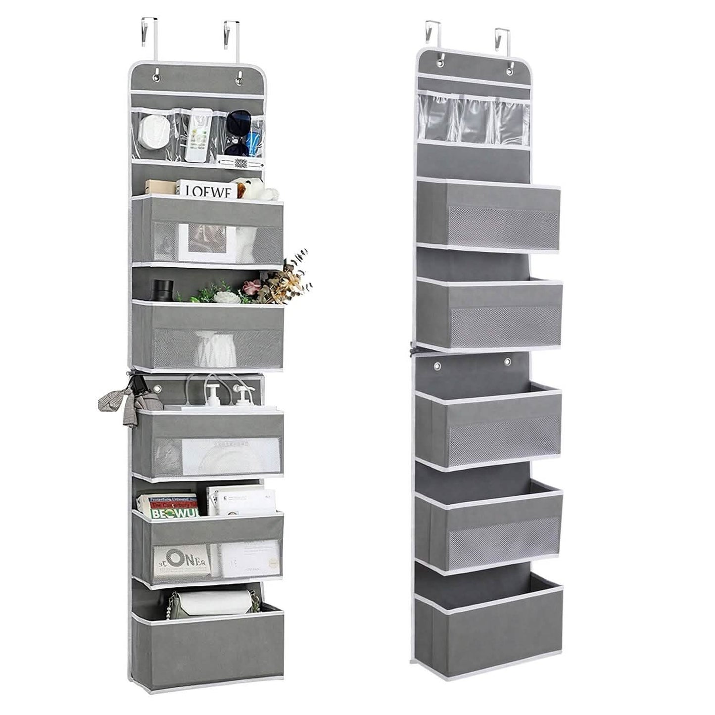 2-Piece: Over the Door Organizer 6-Tier Hanging Basket DailySale