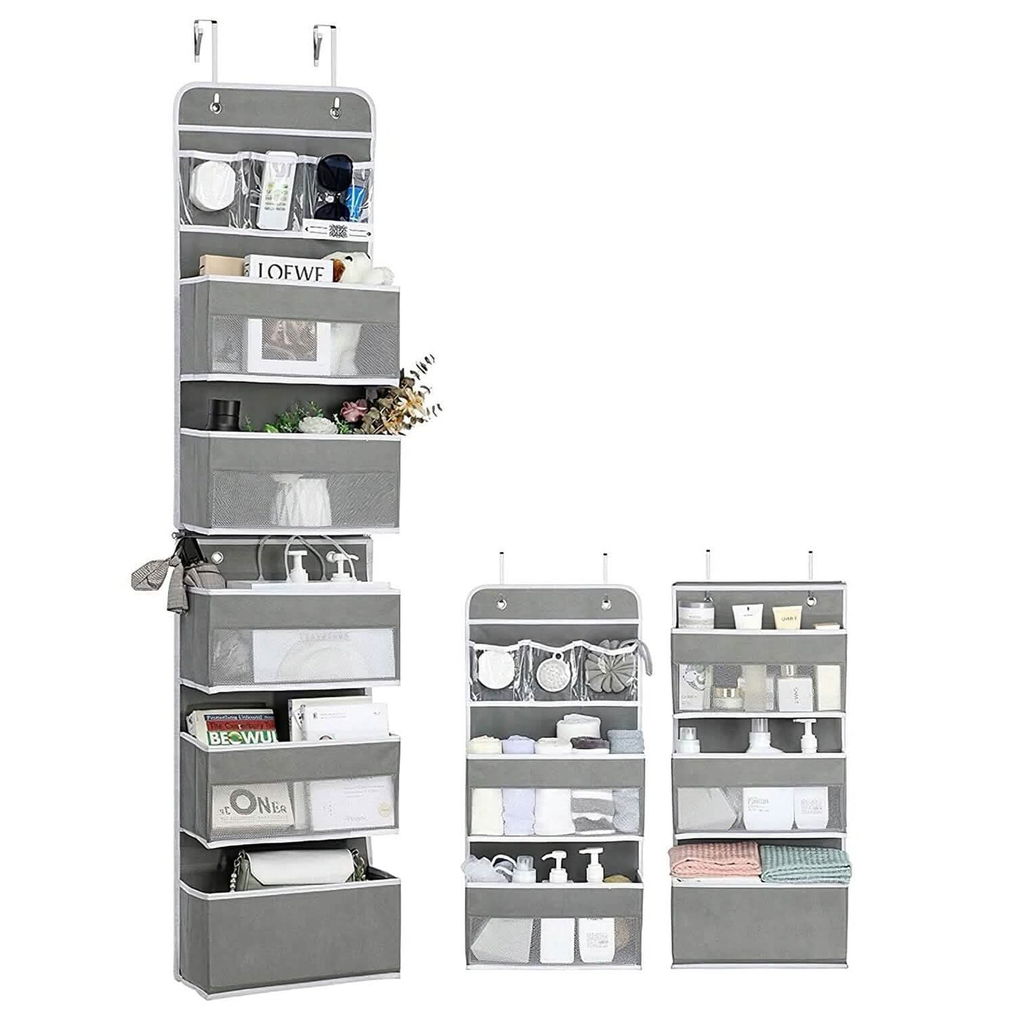 2-Piece: Over the Door Organizer 6-Tier Hanging Basket DailySale