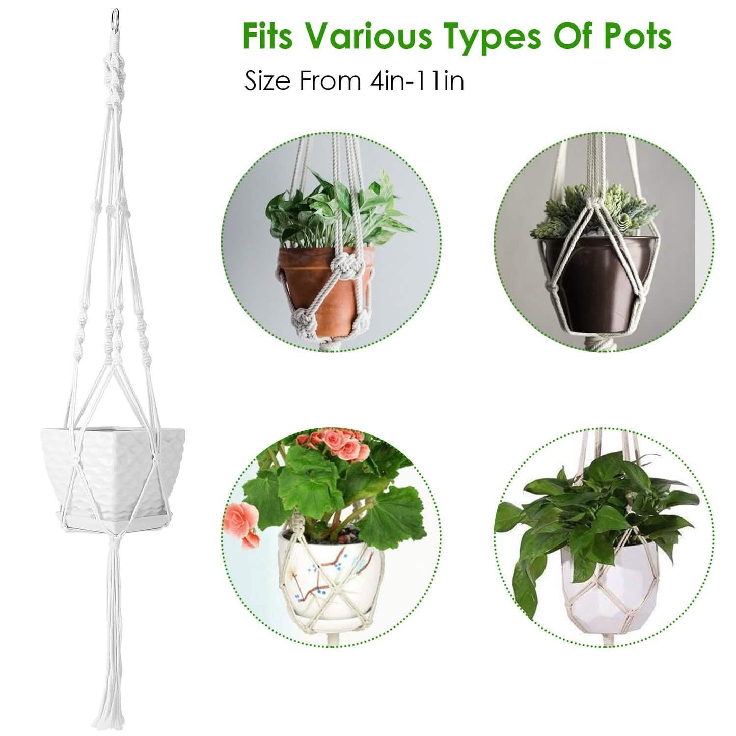 2-Piece: Plant Hanger Flowerpot Net Bag DailySale