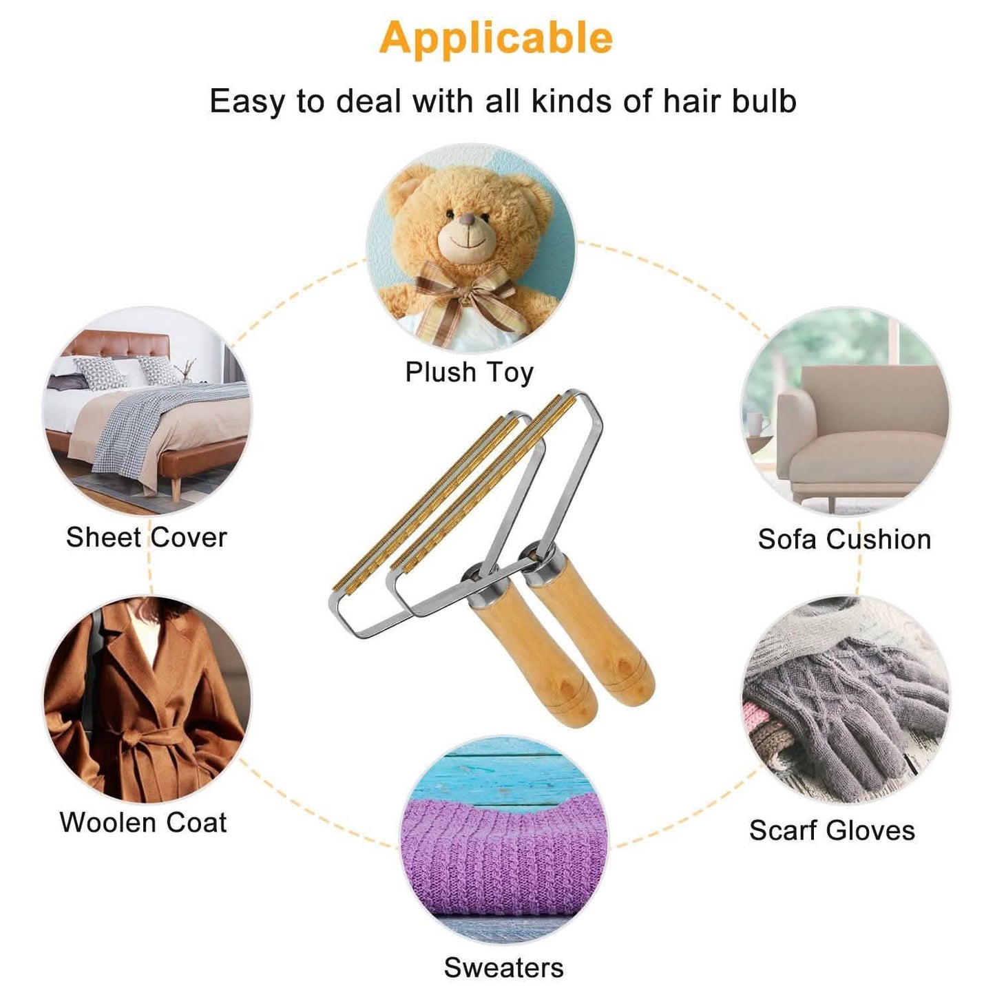 2-Piece: Portable Reusable Double Sided Lint Remover Travel DailySale