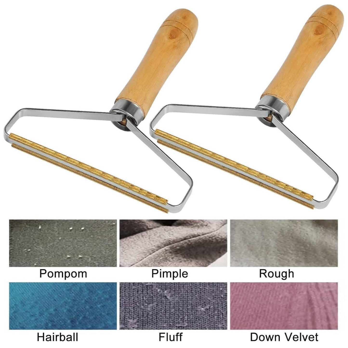 2-Piece: Portable Reusable Double Sided Lint Remover Travel DailySale