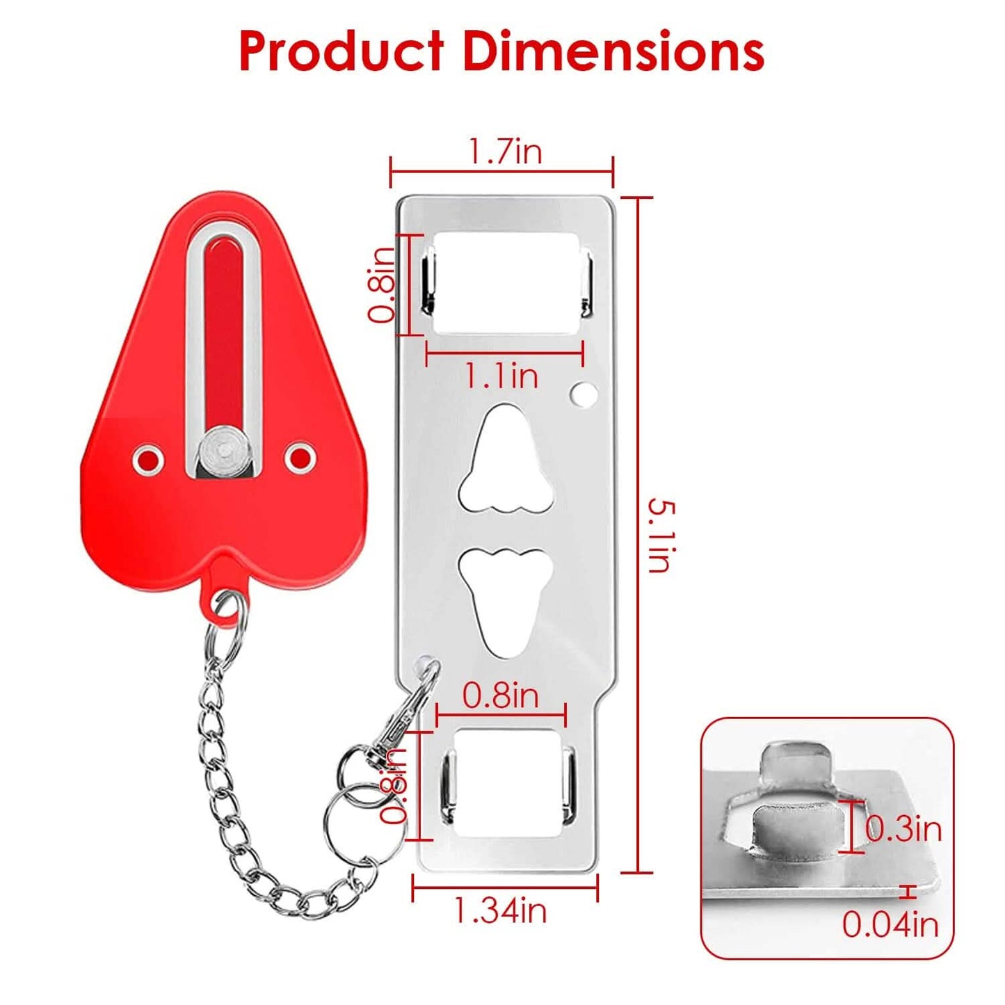 2-Piece: Portable Travel Door Lock Home Hotel Apartment Security Lock DailySale