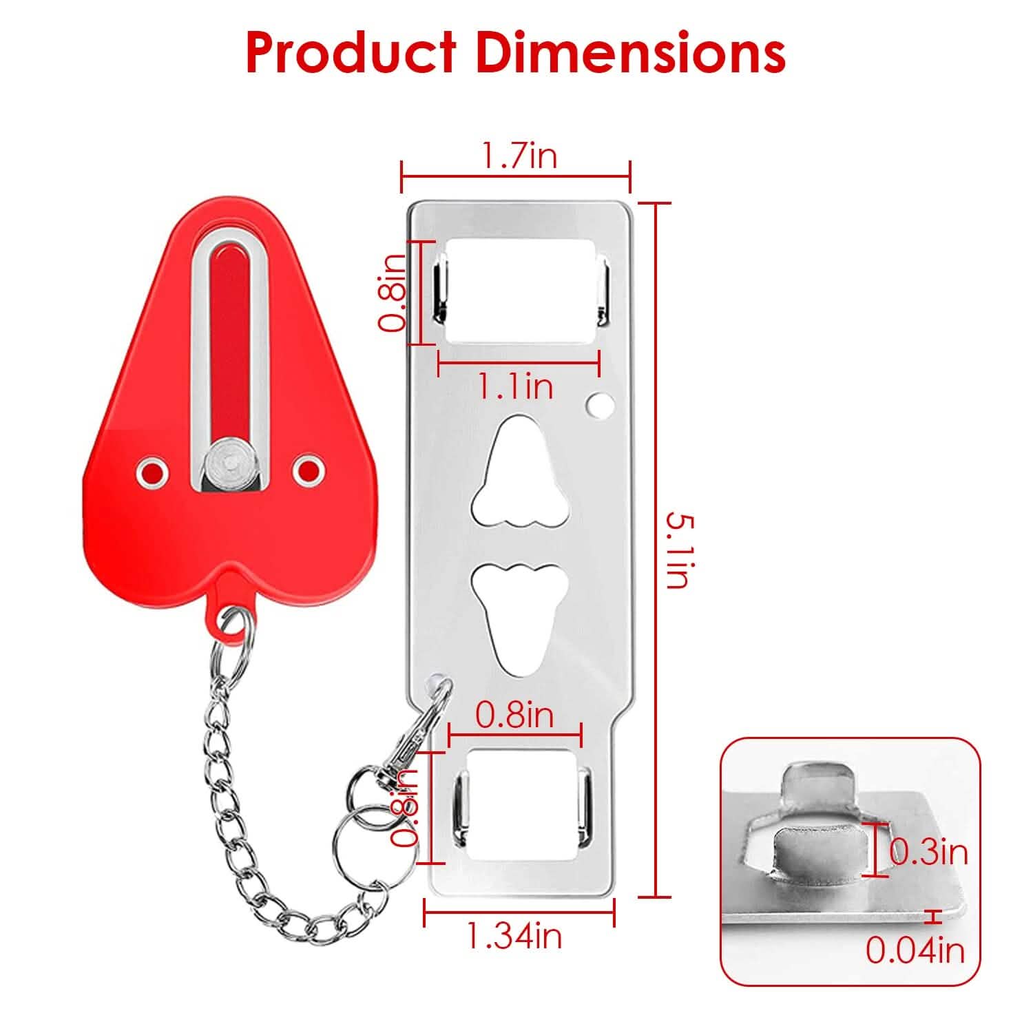 2-Piece: Portable Travel Door Lock Home Hotel Apartment Security Lock DailySale