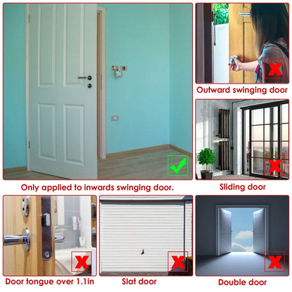 2-Piece: Portable Travel Door Lock Home Hotel Apartment Security Lock DailySale
