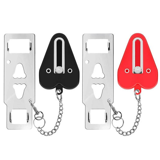 2-Piece: Portable Travel Door Lock Home Hotel Apartment Security Lock DailySale