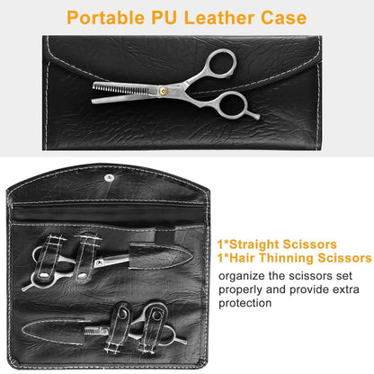 2-Piece: Professional Hair Cutting Scissors Set DailySale
