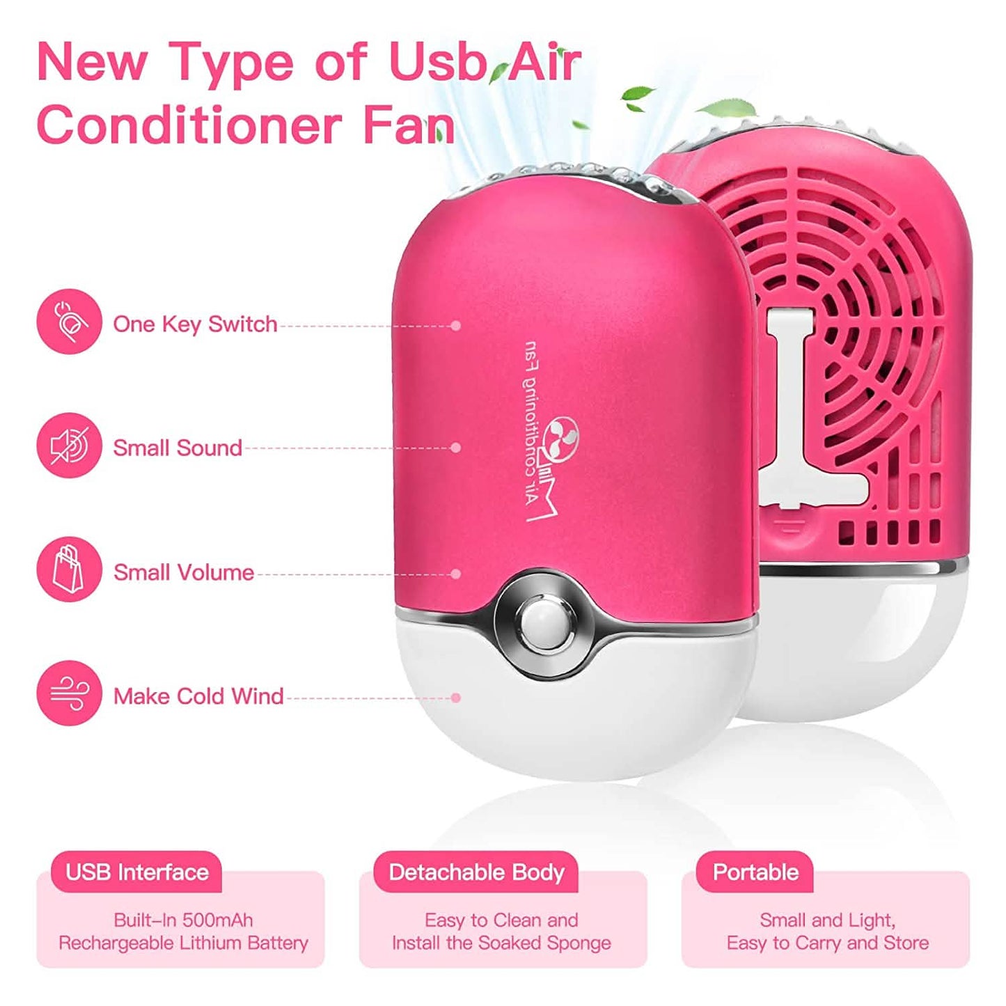 2-Piece: Rechargeable Handheld Mini Eyelash Fan DailySale