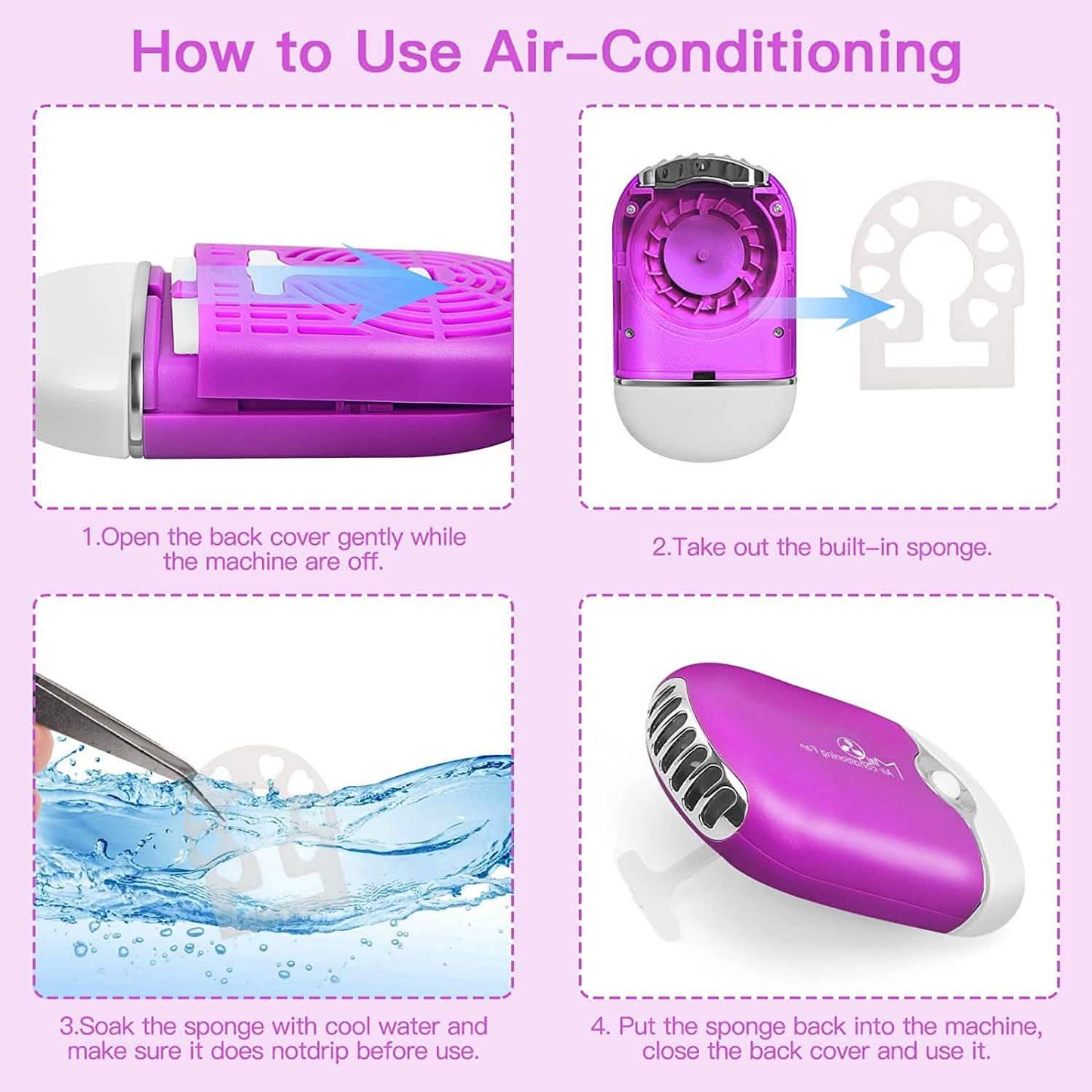 2-Piece: Rechargeable Handheld Mini Eyelash Fan DailySale