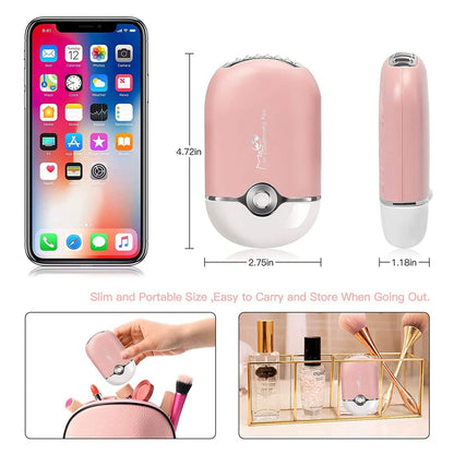2-Piece: Rechargeable Handheld Mini Eyelash Fan DailySale