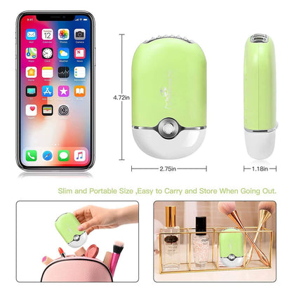 2-Piece: Rechargeable Handheld Mini Eyelash Fan DailySale