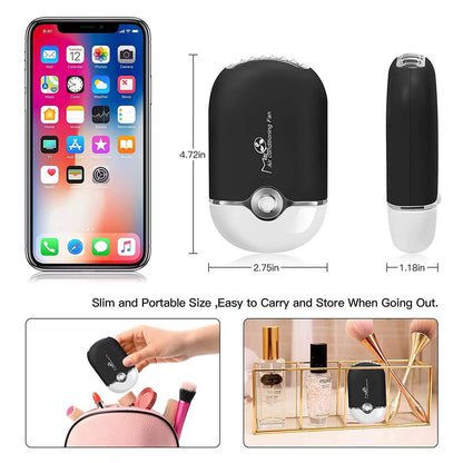2-Piece: Rechargeable Handheld Mini Eyelash Fan DailySale
