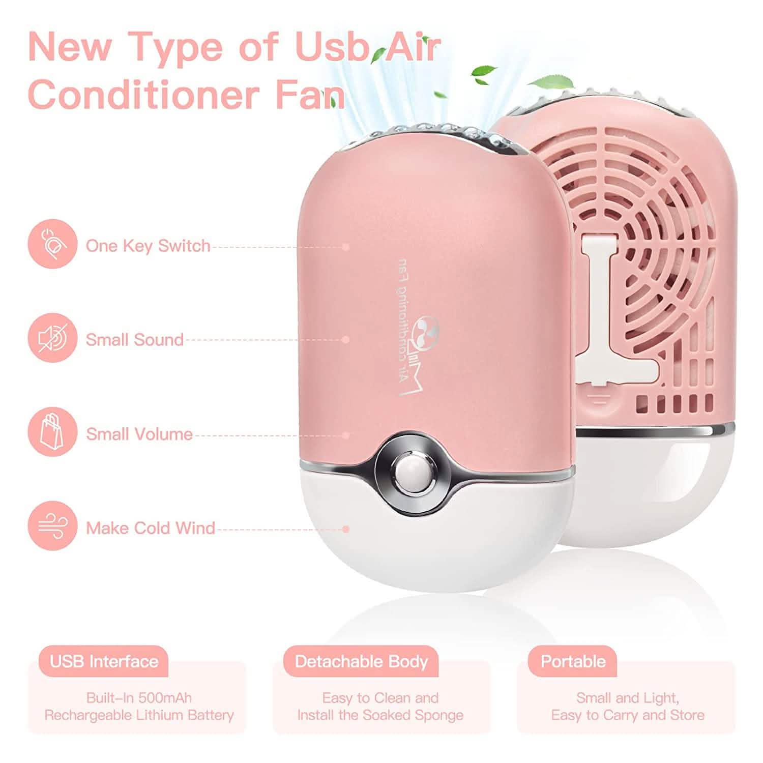 2-Piece: Rechargeable Handheld Mini Eyelash Fan DailySale