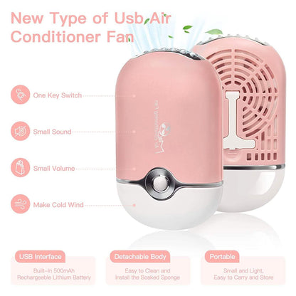 2-Piece: Rechargeable Handheld Mini Eyelash Fan DailySale