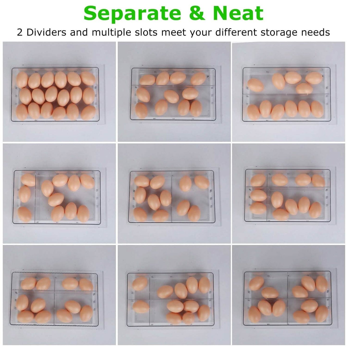 2-Piece: Refrigerator Egg Drawer 36 Egg Capacity Snap On Hanging Storage Tray DailySale