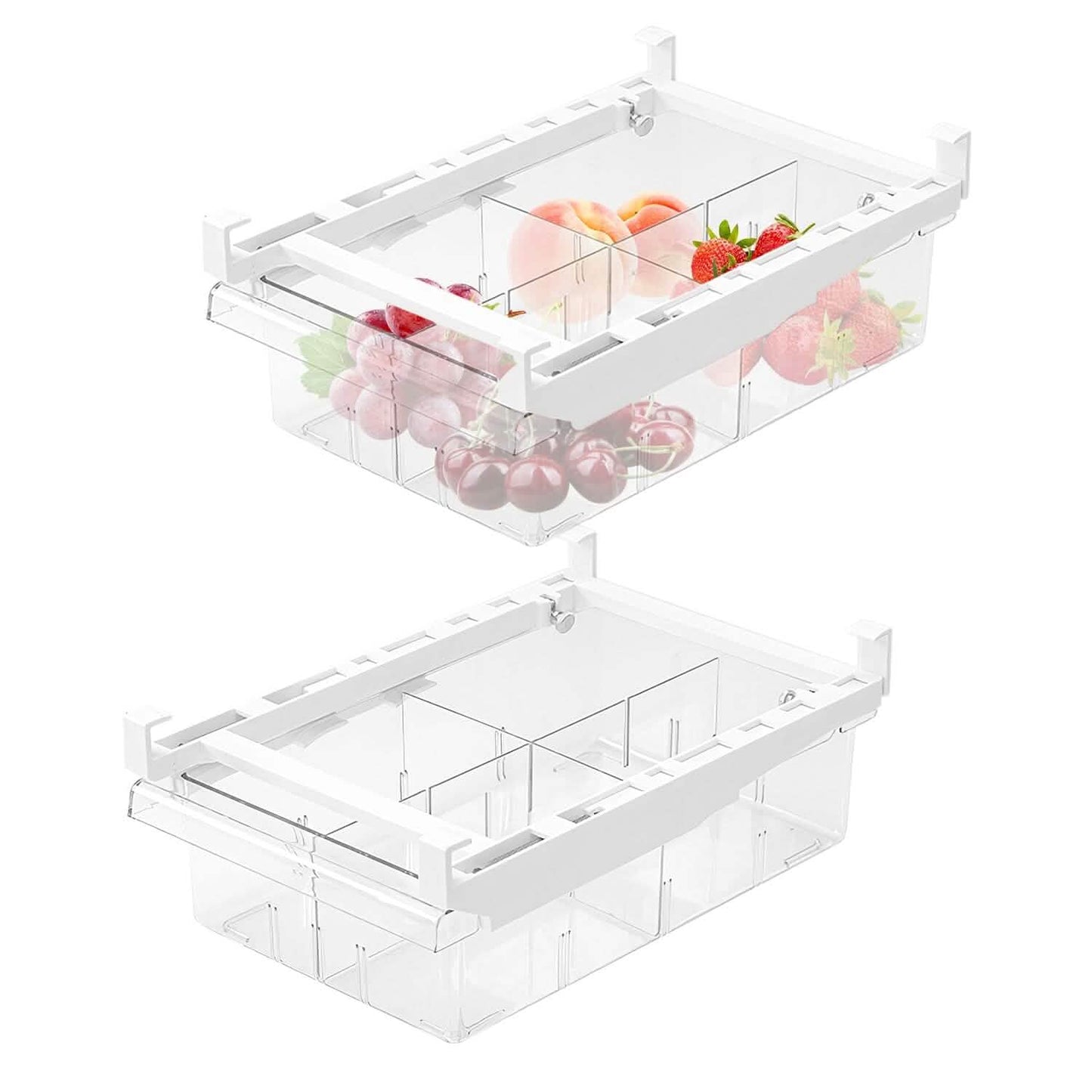 2-Piece: Refrigerator Egg Drawer 36 Egg Capacity Snap On Hanging Storage Tray DailySale