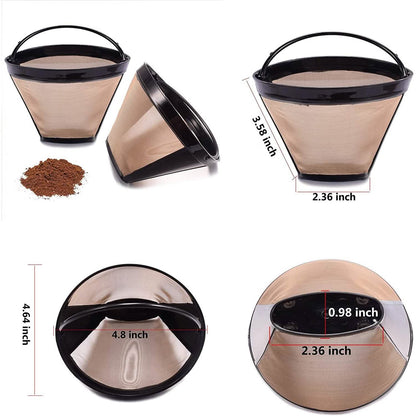2-Piece: Reusable No.4 Cone Coffee Maker Filters DailySale