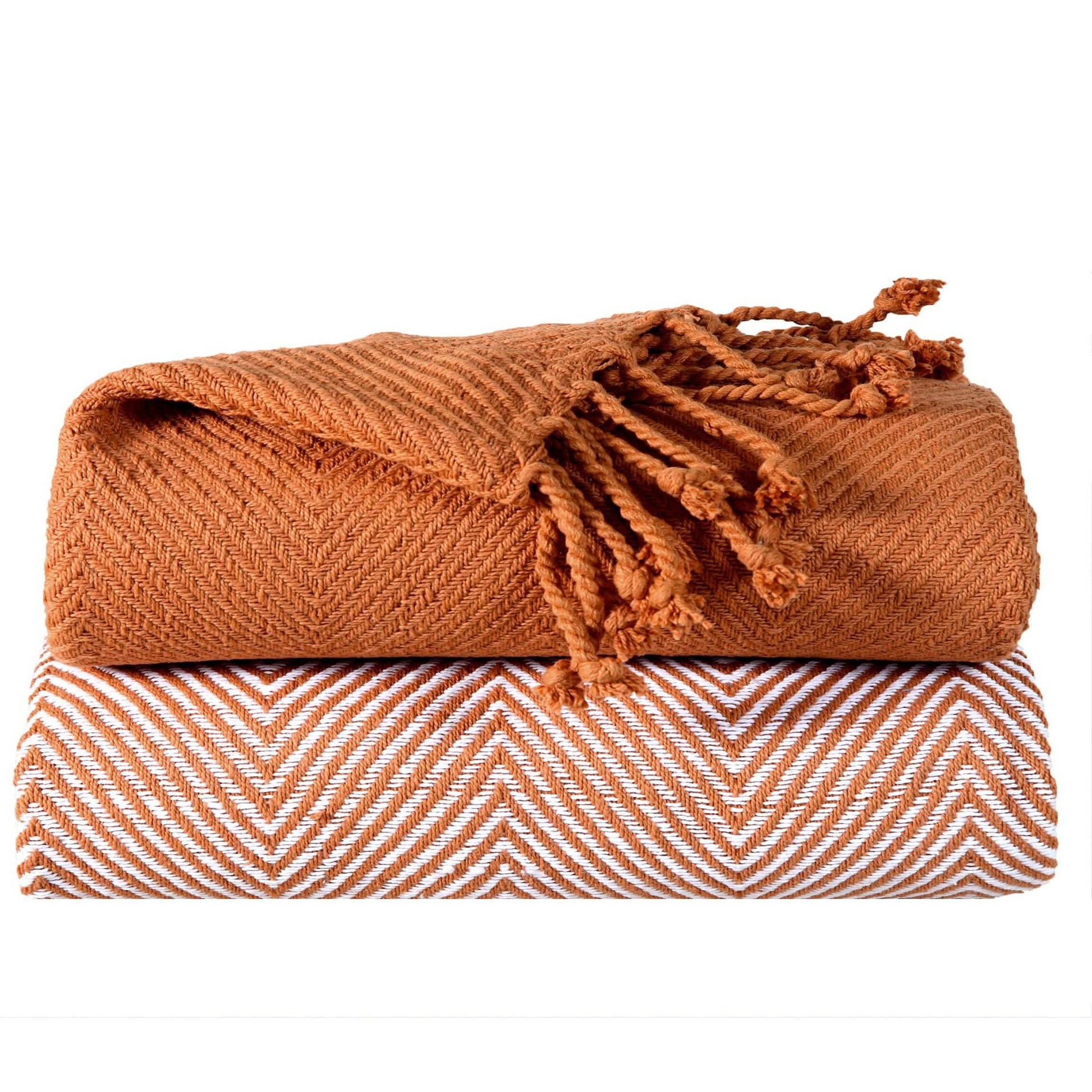 2-Piece Set: 100% Cotton Hand Twisted Throw Blanket 50" X 60" DailySale