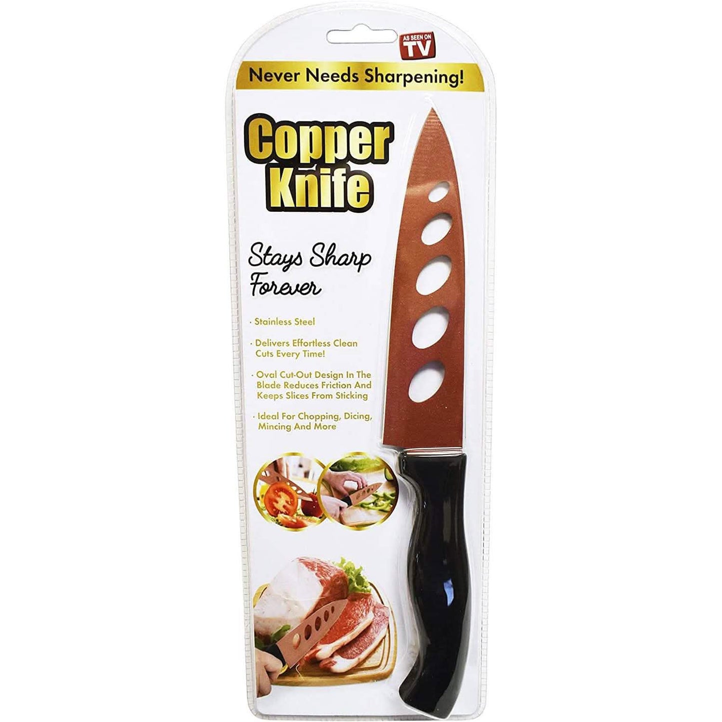 2-Piece Set: 6.25" Blade Never Sharpen Copper Knives - As Seen on TV DailySale