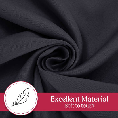 2-Piece Set: Blackout Curtains Double Panel Thermal Insulated Room Darkening Curtain Pair Grommet Top Design DailySale