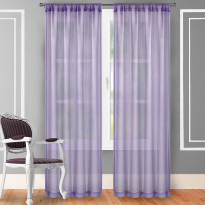 2-Piece Set: Crushed Semi-Sheer Fire Retardant Window Curtain DailySale
