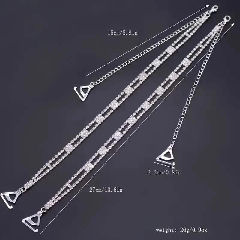 2-Piece Set: Elegant & Sexy Rhinestone Bra Straps DailySale