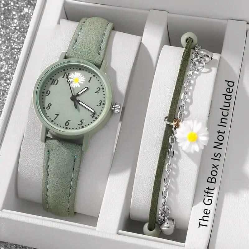 2-Piece Set: Elegant Style Women's Quartz Watch and Bracelet DailySale