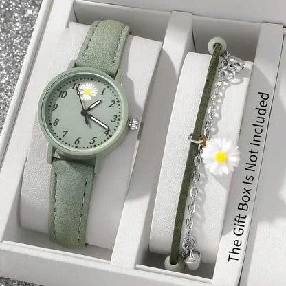 2-Piece Set: Elegant Style Women's Quartz Watch and Bracelet DailySale