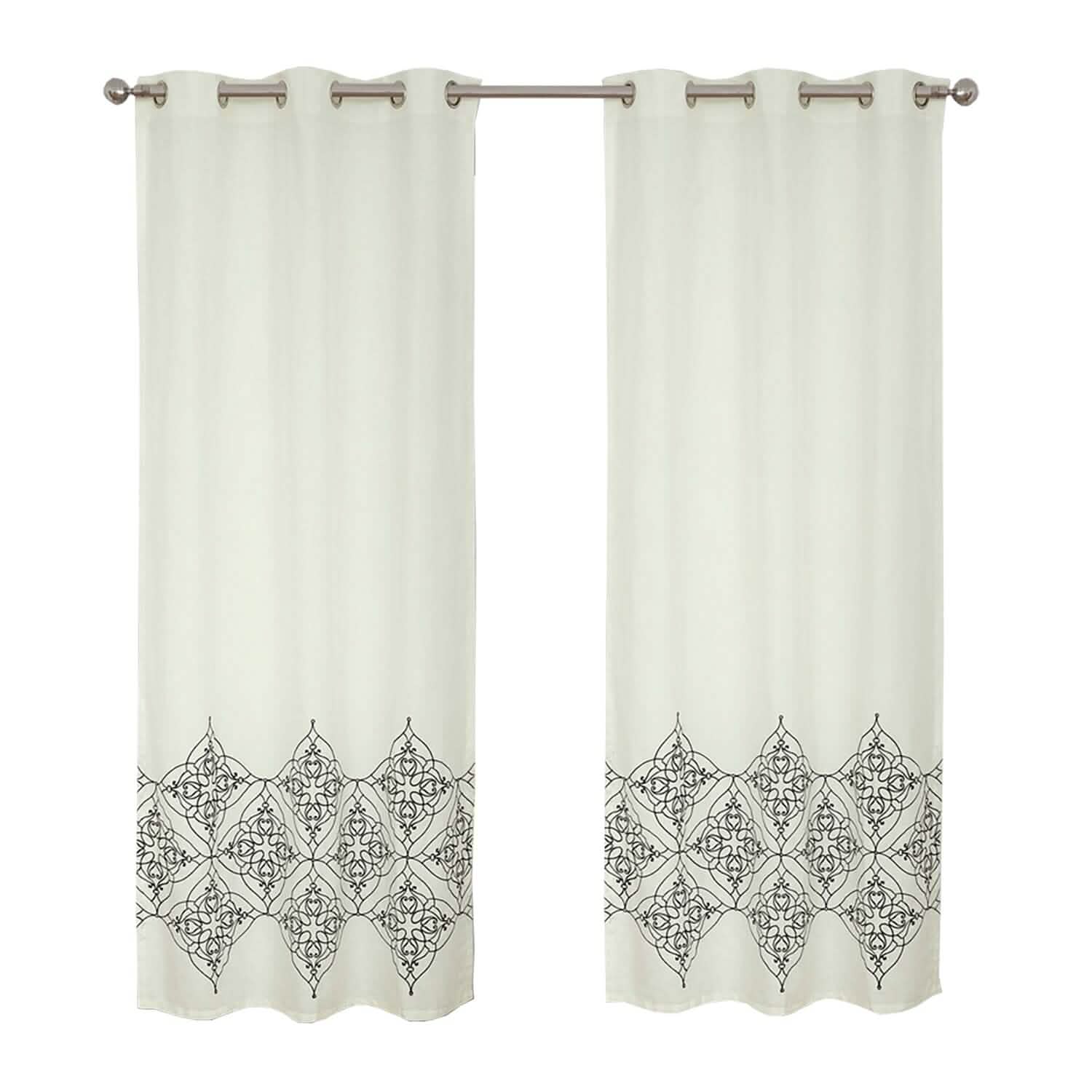 2-Piece Set: Global Varanasi Embroidered Window Panel Pair DailySale