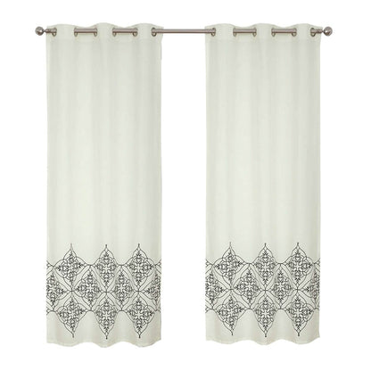2-Piece Set: Global Varanasi Embroidered Window Panel Pair DailySale