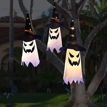 2-Piece Set: Glowing Ghost Witch Hat Halloween Decorations DailySale