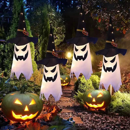 2-Piece Set: Glowing Ghost Witch Hat Halloween Decorations DailySale