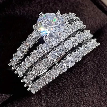 2-Piece Set: Gold Inlays with Zirconia Rings DailySale
