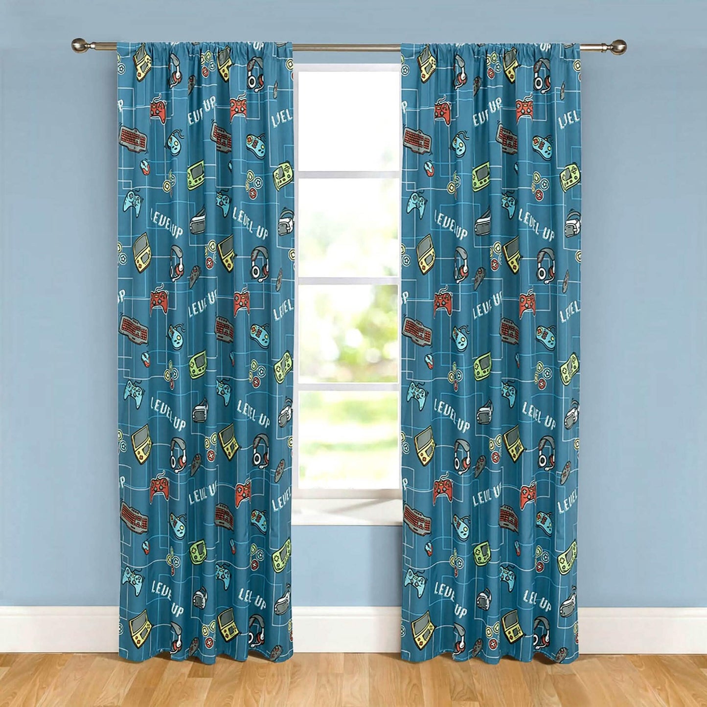 2-Piece Set: Kidz Mix Level Up Glow-in-the-Dark Window Panel Pair DailySale