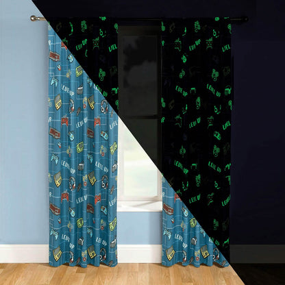 2-Piece Set: Kidz Mix Level Up Glow-in-the-Dark Window Panel Pair DailySale