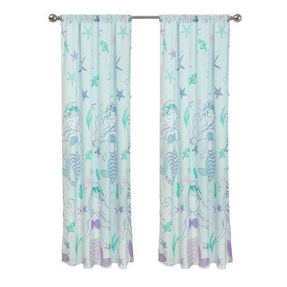 2-Piece Set: Kidz Mix Mystical Mermaid Window Panel Pair DailySale