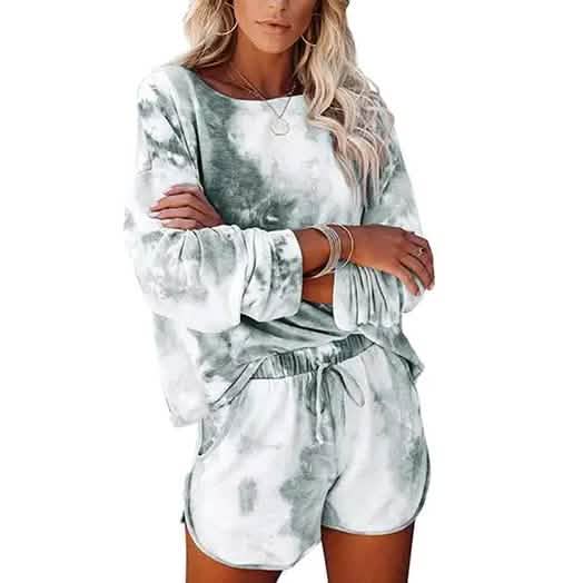 2-Piece Set: Leo Rosi Women Casual Nat Tie Dye Lounge Set DailySale