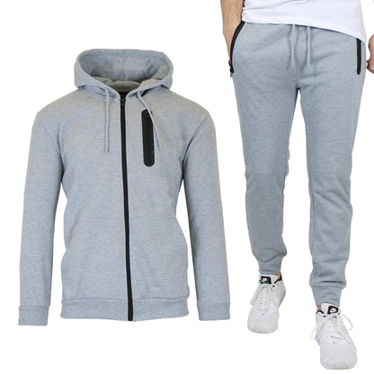 2-Piece Set: Men's Slim Fitting French Terry Hoodie & Jogger DailySale