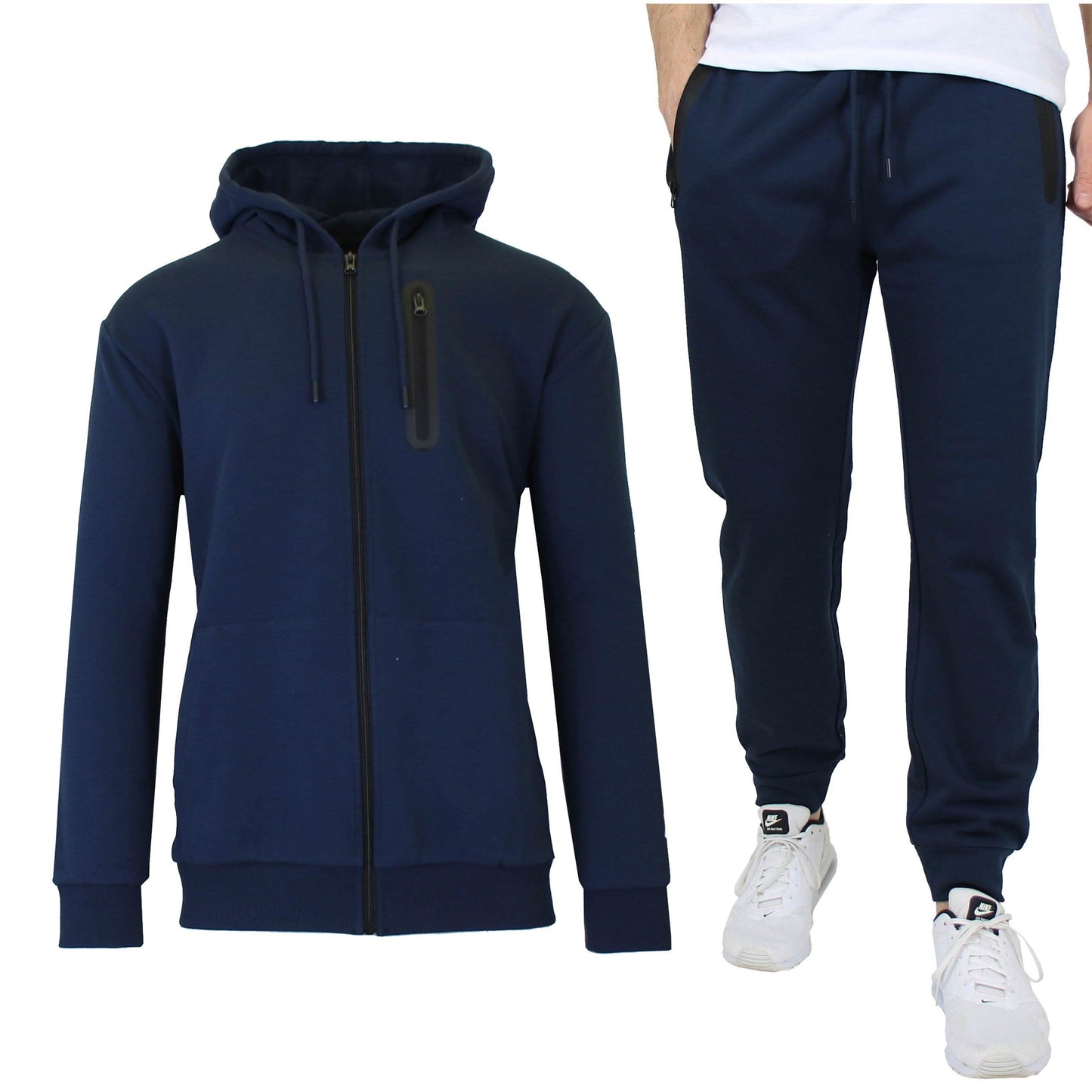 2-Piece Set: Men's Slim Fitting French Terry Hoodie & Jogger DailySale