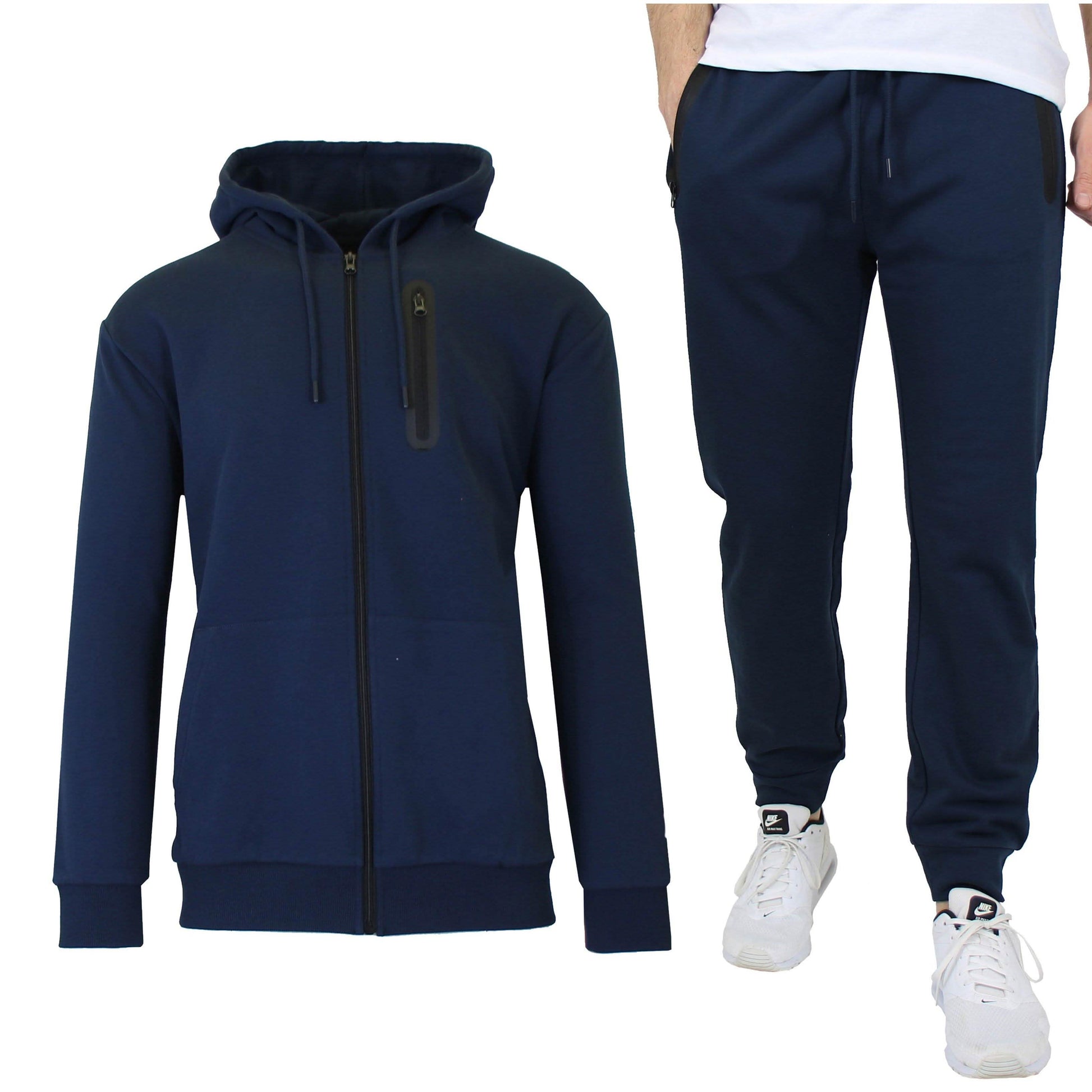 2-Piece Set: Men's Slim Fitting French Terry Hoodie & Jogger DailySale