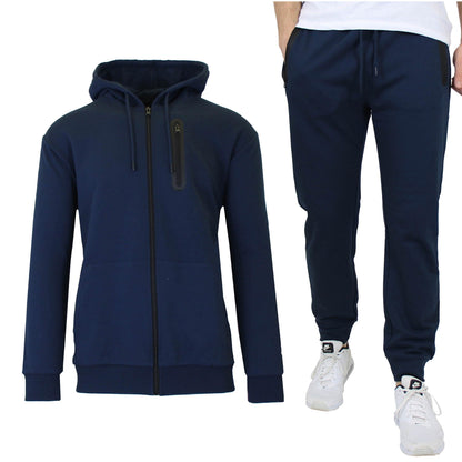 2-Piece Set: Men's Slim Fitting French Terry Hoodie & Jogger DailySale