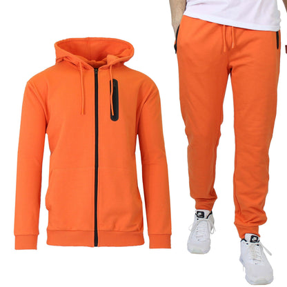 2-Piece Set: Men's Slim Fitting French Terry Hoodie & Jogger DailySale