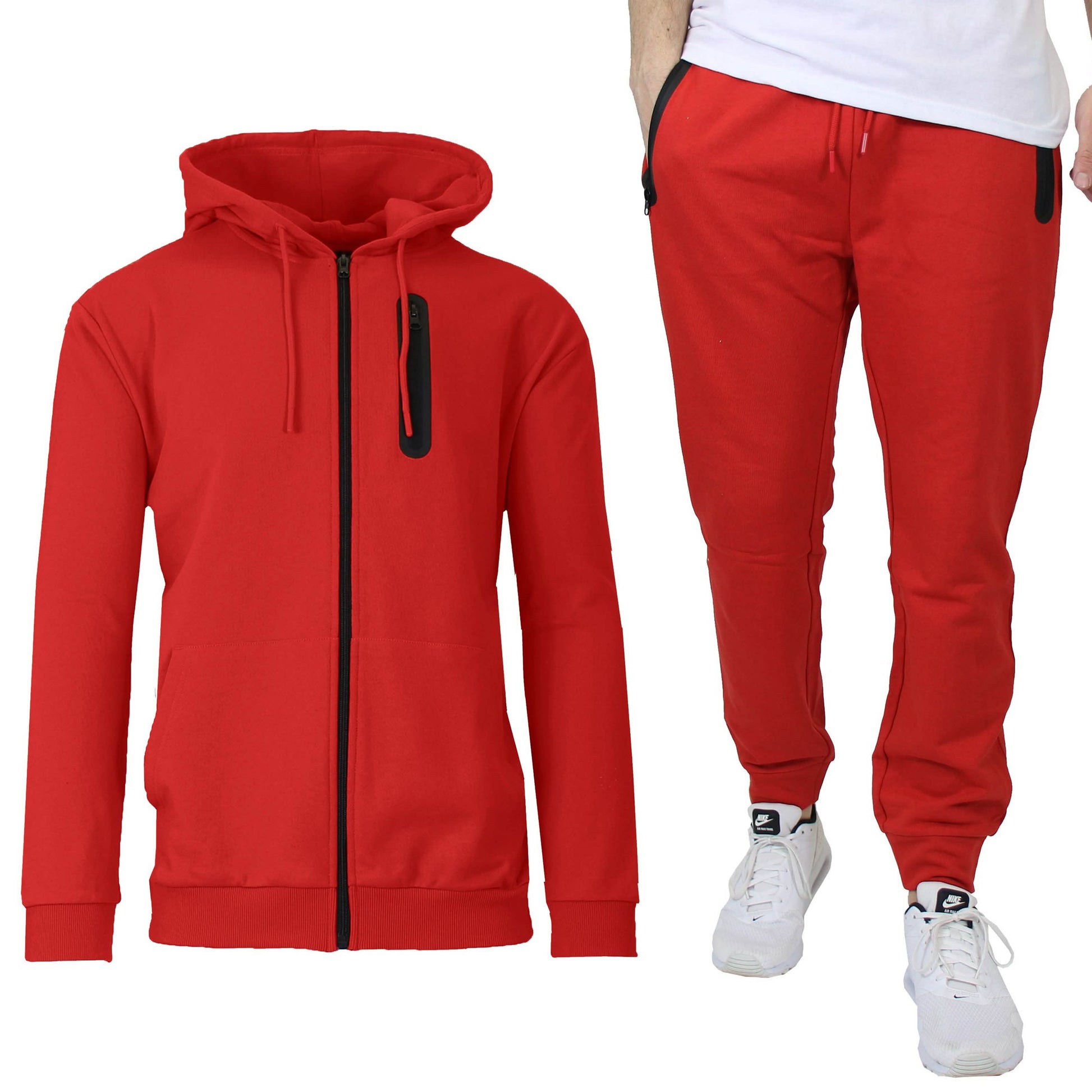 2-Piece Set: Men's Slim Fitting French Terry Hoodie & Jogger DailySale