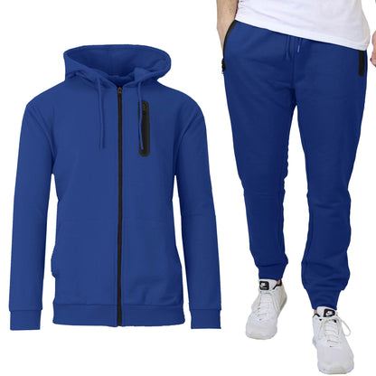 2-Piece Set: Men's Slim Fitting French Terry Hoodie & Jogger DailySale