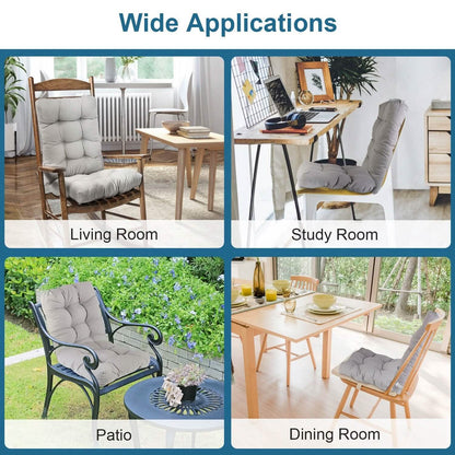 2-Piece Set: Rocking Chair Cushion with Non-Slip Ties Polyester Fiber Filling DailySale