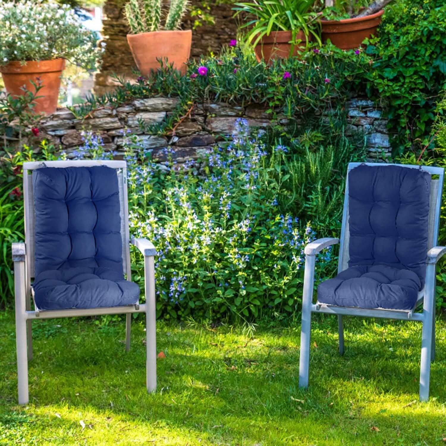 2-Piece Set: Rocking Chair Cushion with Non-Slip Ties Polyester Fiber Filling DailySale