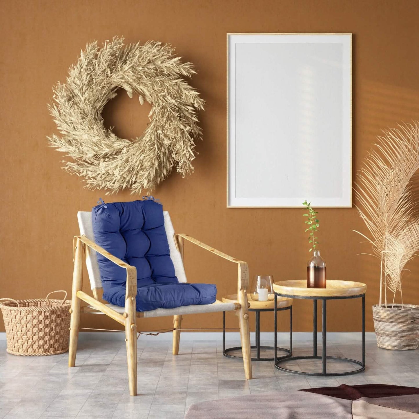2-Piece Set: Rocking Chair Cushion with Non-Slip Ties Polyester Fiber Filling DailySale