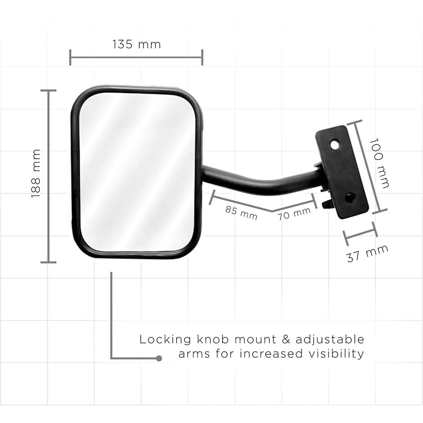 2-Piece Set: Side Mirror Best for 1997-2018 Jeep Wrangler DailySale
