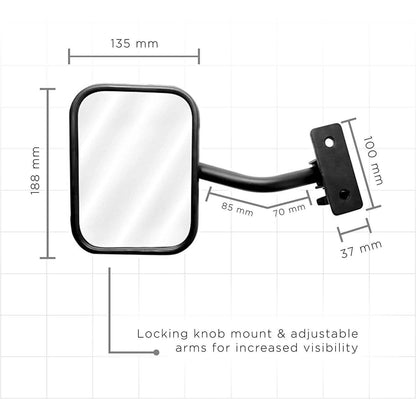 2-Piece Set: Side Mirror Best for 1997-2018 Jeep Wrangler DailySale