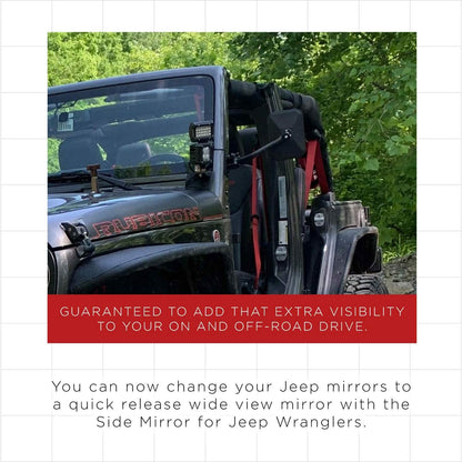2-Piece Set: Side Mirror Best for 1997-2018 Jeep Wrangler DailySale